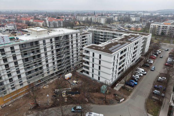 Bauabschnitt J und H im Bau Stasnd März 2025