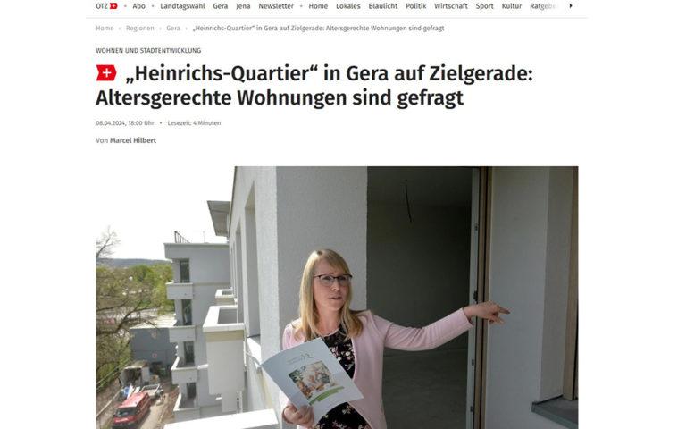 OTZ berichtet über Altersgerechte Wohnungen